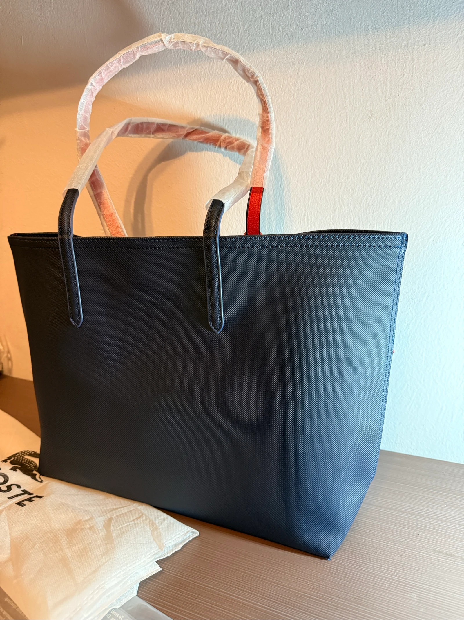 Bolsa tote Lacoste reversível - Azul e Vermelho – photo 3
